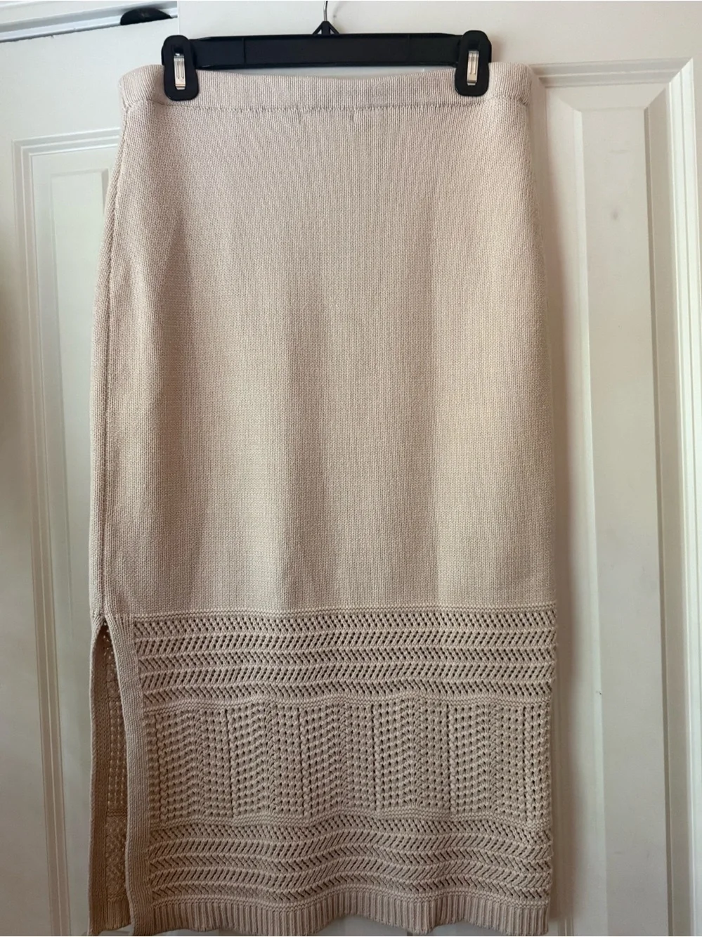 Rachel Zoe Cotton-Blend Open-Knit Sweater Top and Skirt Set Sz M - Picture 7 of 15